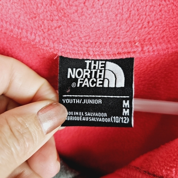The North Face Coral & Gray 1/4 Zip Fleece Pullover - Picture 4 of 8
